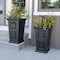 Mayne Wyndham 24in Tall Planter - Black 2-Pack 7829-B - alternate 4
